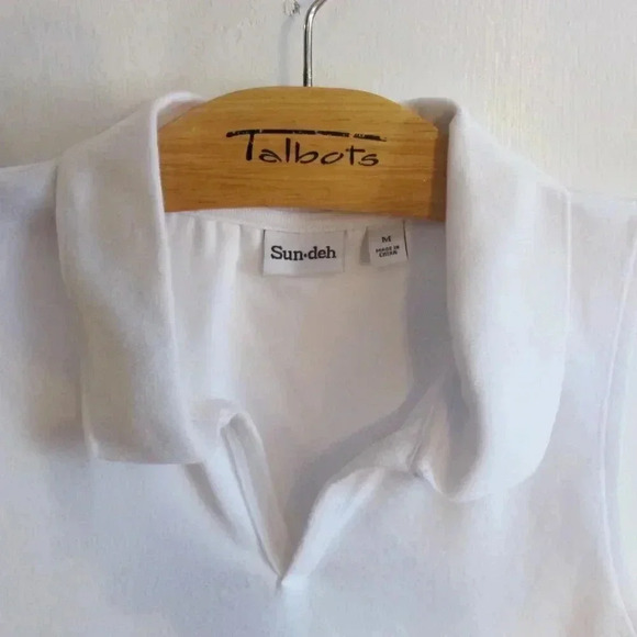 Aritzia Sun-deh White Cropped Polo Tank Medium - Picture 4 of 4